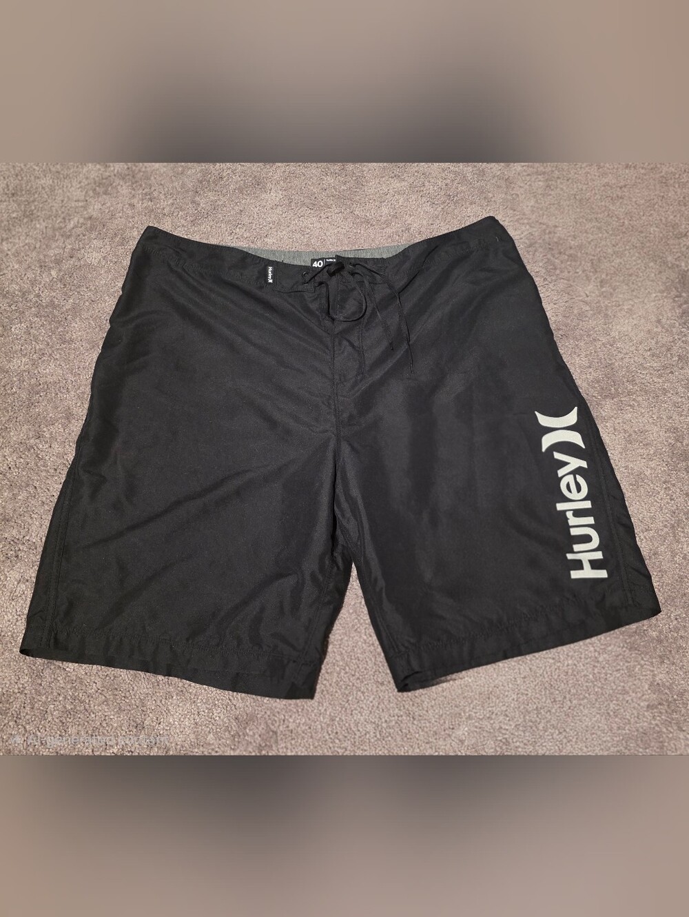 Hurley Black Men's Board Shorts with Side Logo
